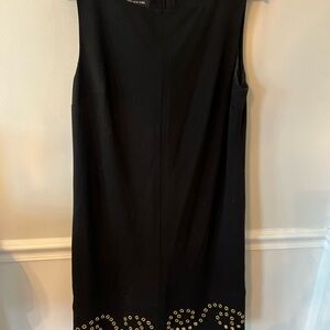 Jones New York Black Midi Dress with Gold Accents